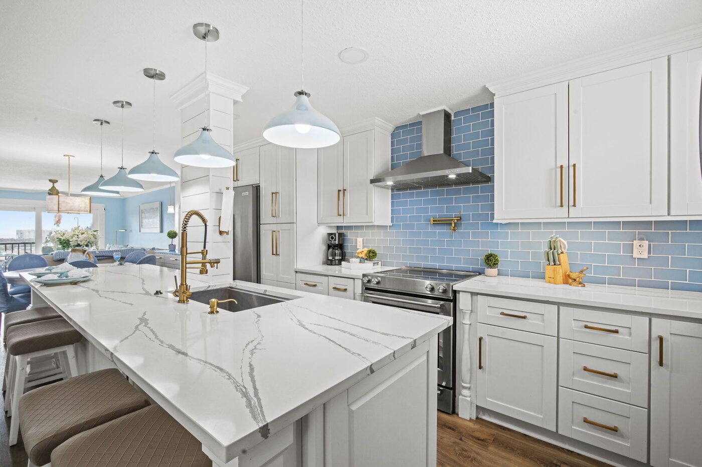 A Florida kitchen from a home listed by The Golden Estates Team